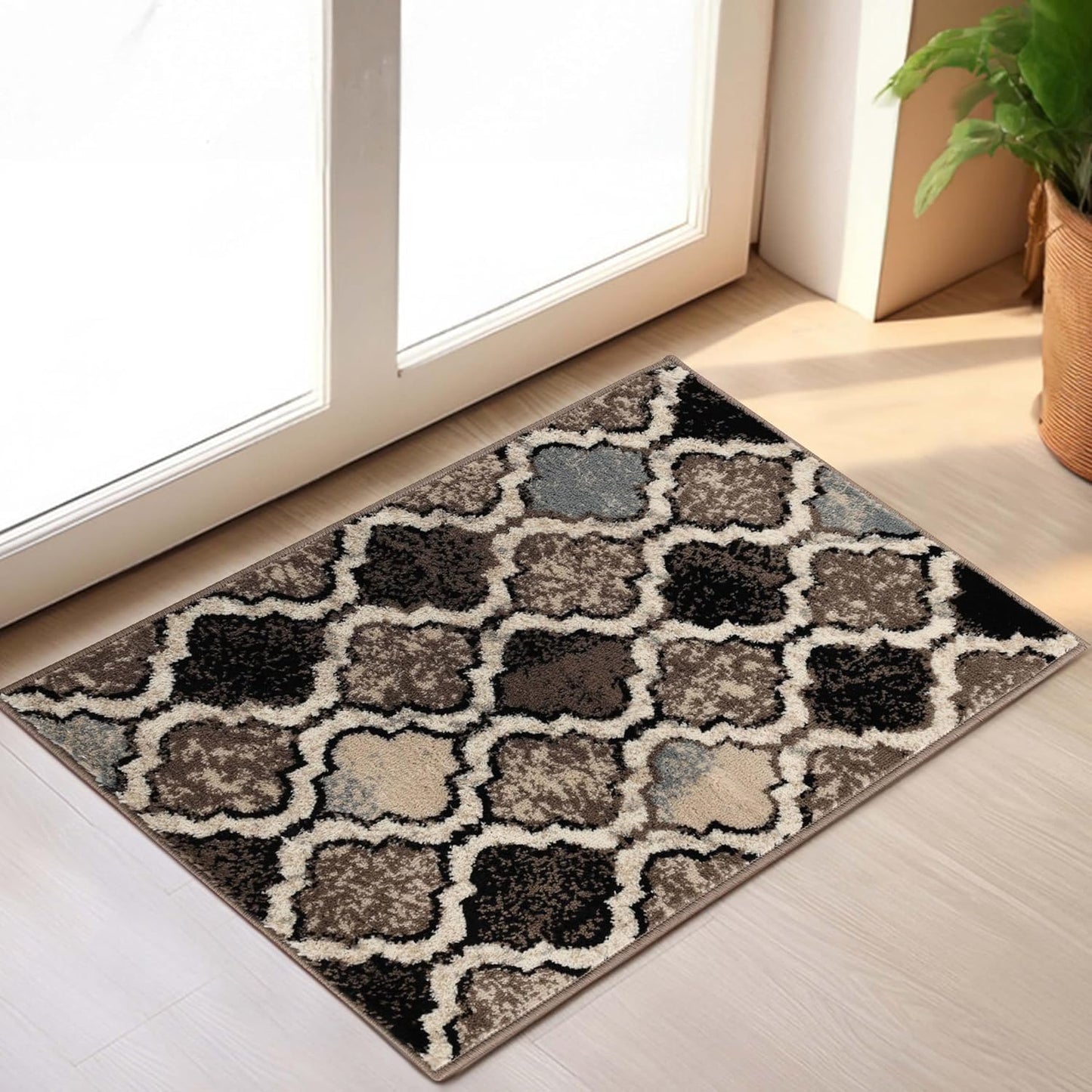 5' 5' Superior Indoor Large Area Rug, Jute Backed, Perfect for Living/Dining Room, Bedroom, Office, Kitchen, Entryway