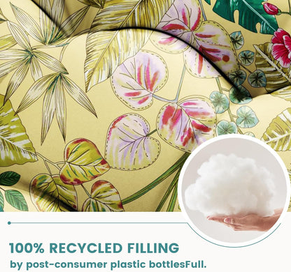 Floral High-Back Seat Cushion - Waterproof Outdoor Adirondack Chair Cushion for Patio Furniture with Tie, Vibrant