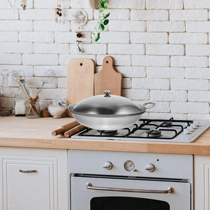 Stainless Steel Seafood Pot with Handle, Cooking Pot, Steel Frying Pan for Noodle and Ramen