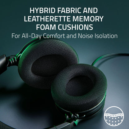 Razer Kraken V4 X Wired Gaming Headset: 40 mm Drivers - Cardioid Mic - Memory Foam Cushions - Chroma RGB Lighting - Type C & Type A Cable - for PC, Mac, PS5, Nintendo Switch 2, Steam Deck, Smartphone