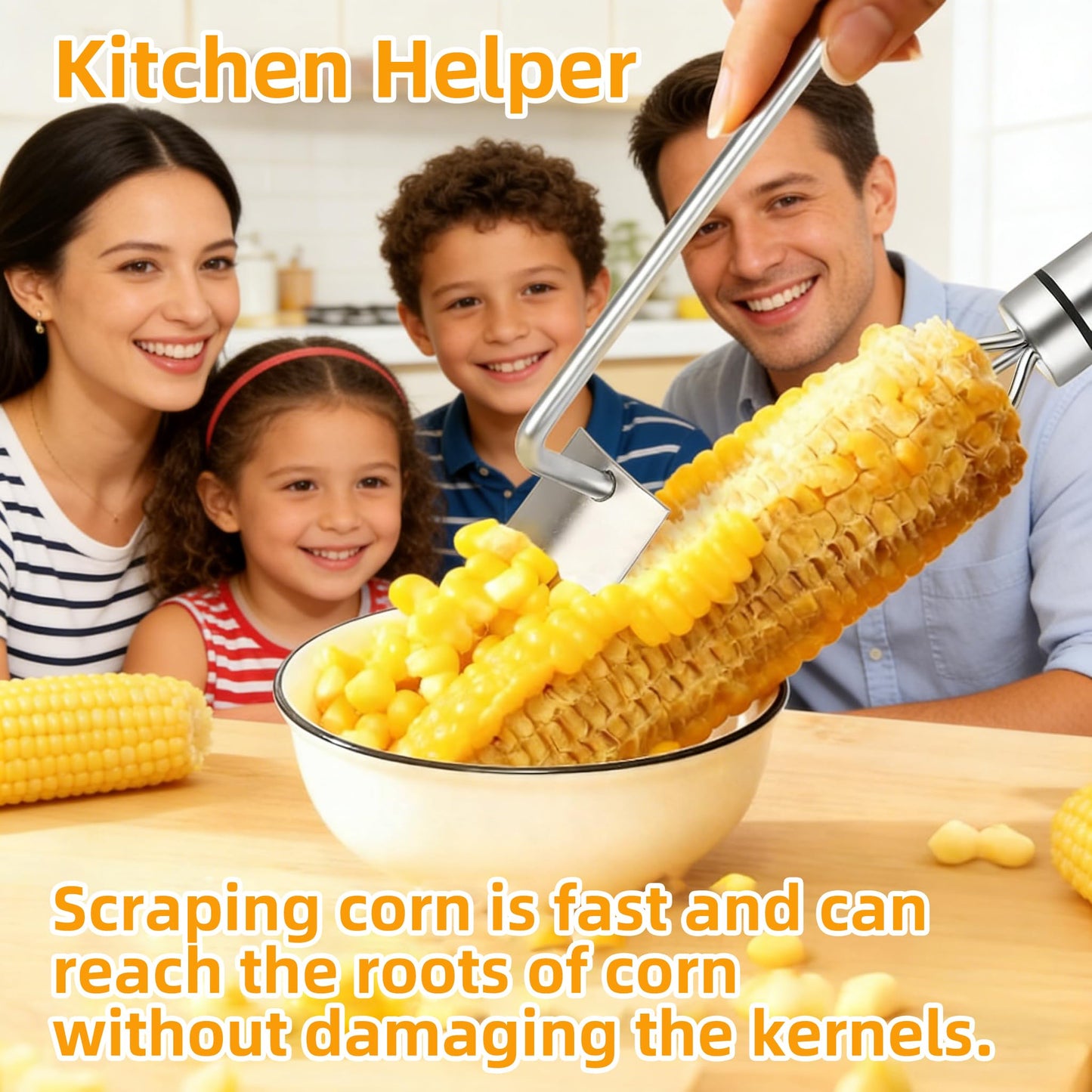2PCS Corn Peeler, 2026 New Upgrade Corn Cob Peeler Stripper Cutter Remover,Stainless Steel Corn Stripping Tool for Corn on the Cob for Home Kitchen, Restaurant, Picnic