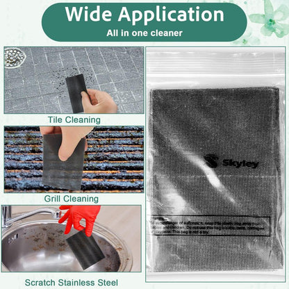 Skyley 12 Pack Flexible Scrubbing Screen Cleaning Mesh for Household 5.5 x 4 Inch Cleaner Toilet Hard Water Ring Remover Scouring Pad Abrasive Grit Cleaning Screen for Remove Carbon, Rust and Scale