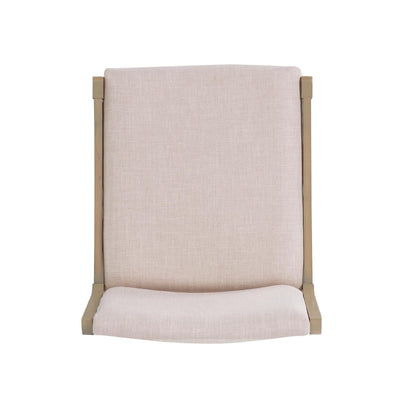 Christopher Knight Home Dash Rubber Wood Dining Chairs Set of 4, Modern Upholstered Dining Chairs, Armless Kitchen Chairs, Dining Room Living Room Accent Chair for Extra Seat, Light Natural+Beige