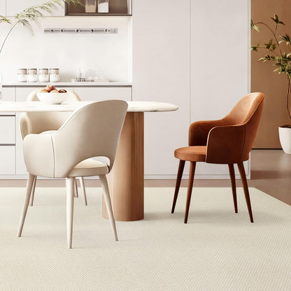 ANSSO Wool Rugs 8x10 for Living Room,80% Merino Wool and 20% Cotton Soft Tufted Area Rug with Cotton Non-Slip Backing,Large Area Rug for Bedroom Bedroom, Dining and Home Office (Cream White)
