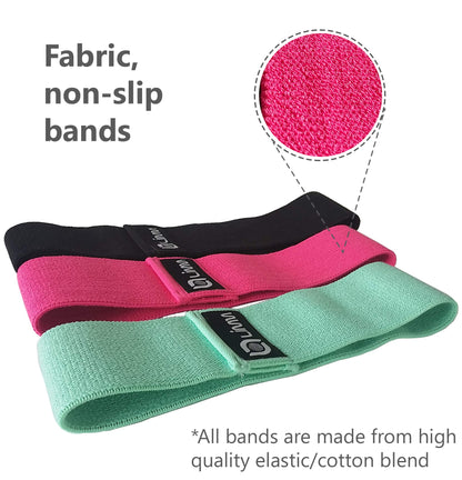 Fittest Pro by Limm Resistance Bands for Legs and Butt, Fabric Exercise Loop Bands Yoga, Pilates, Rehab, Fitness and Home Workout, Strength Bands for Booty