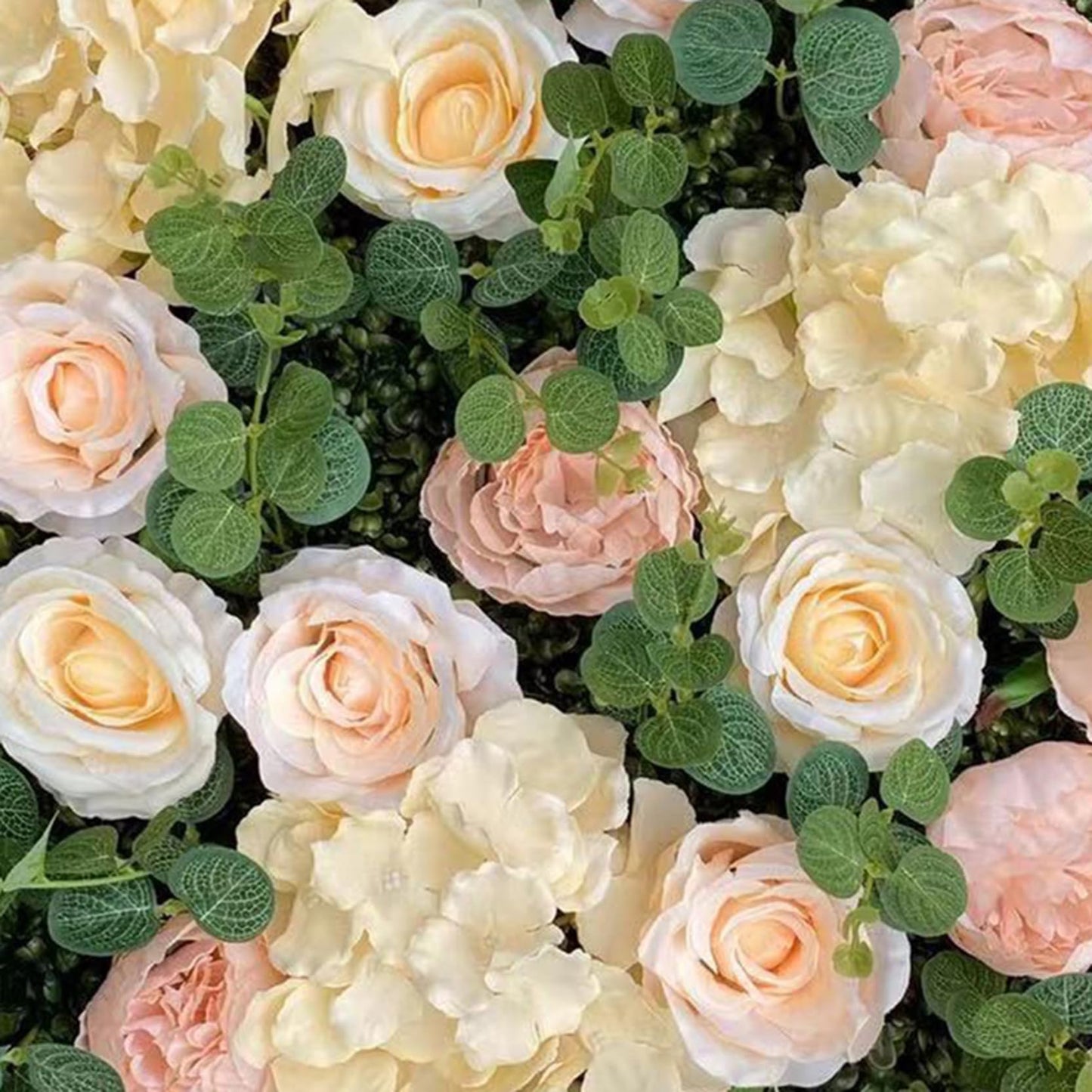 GOUZIBHD Silk Rose Flower Panels Flower Wall Panel Floral Backdrop, Artificial Flower Wall Panels 16 X 24 in Flower Wall Mat, for Wedding Party Nursery Home Decor(Size:12PCS)