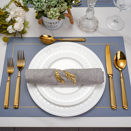 60-Piece Extra Thick Flatware Set, Heavy Duty Gold Silverware Set for 12, 18/10 Stainless Steel Flatware, Perfect for Weddings, Gift, Everyday Use