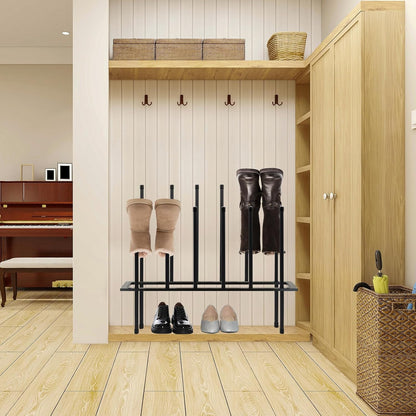 HIEDUYT Closet Closet 6 Boot Rack Shoe Cabinet Metal Shoe Rack for Shoe Organizer for for Pairs Free Standing Shoe