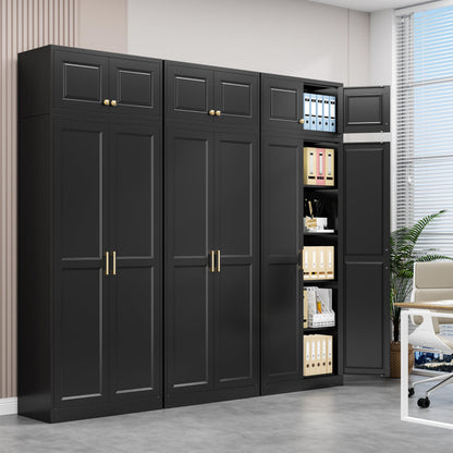 Polup Kitchen Pantry Cabinet, 86 Inch Tall Metal Storage Cabinet, Large Pantry cabinets with Doors and Shelves, Black Storage Cabinets for Garage, Living, Dining, Office, Bathroom, Assembly Required