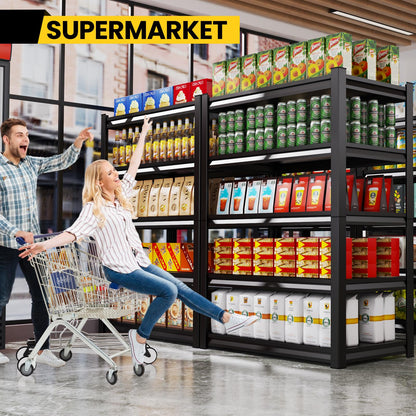 72”H*46”W Metal Garage Shelving Unit, Heavy Duty 5-Tier Garage Storage Shelves, 3000 lbs Large Industrial Shelving, Adjustable Wire Shelves Utility Rack Shelf, Steel Shelving for Warehouse, 2 Pack