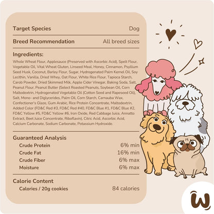 Wufers Birthday Boy Cookie Box - Gourmet Dog Treats Made with Locally Sourced Ingredients (Blue)