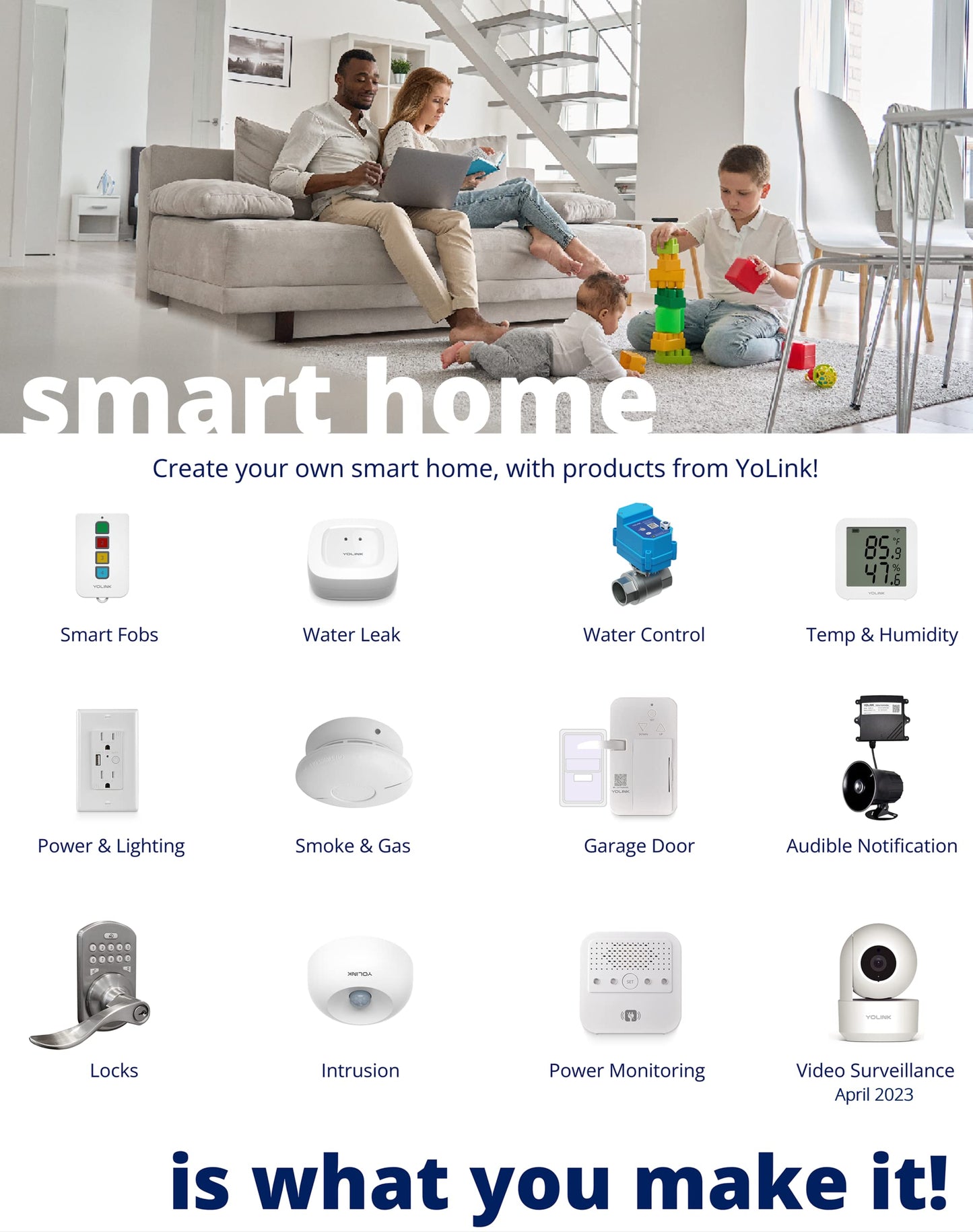 YoLink Outdoor Security Siren & Smart Alarm Controller Kit - Loud 110 dB, Wireless, Battery-Powered, 1/4 Mile Range, Android-iOS App, Alexa, Google, IFTTT, Home Assistant, Hub Required!