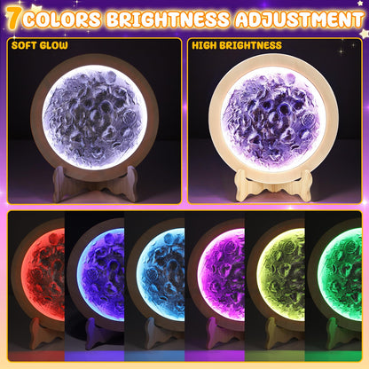 HCHILDHOOD DIY Moon Lamp Night Light Kit, Make Your Own Moon Lamp with Colourful RGB Light Arts and Crafts for Kids Ages 3-12, Creative Activity Birthday Gifts for 3-12 Year Olds Boys Girls