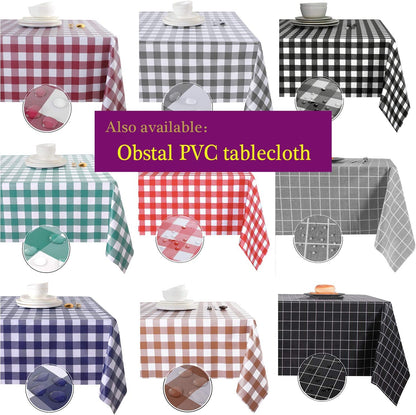 210GSM 60 102 Inch) Obstal Rectangle Table Cloth - Heavy Duty Water Resistance Microfiber Tablecloth, Decorative Fabric