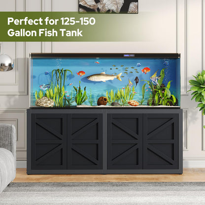 knoworld 125-150 Gallon Fish Tank Stand with Power Outlet, 71"×18.9" Tabletop, 3500LBS, Fits 125/150 Volumns Aquariums, Capacity, Heavy Duty Aquarium Stand & Terrarium Stand with Adjustable Shelf