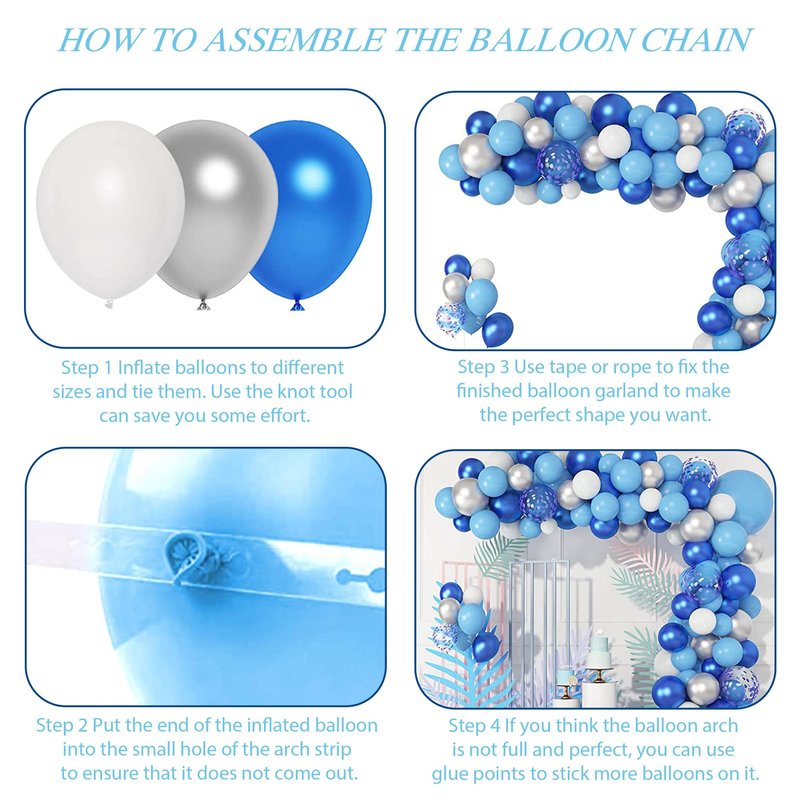 Cartoon Birthday Decorations, Blue Balloons Arch Kit, Theme Party Decorations Supplies for Theme Birthday Decoration