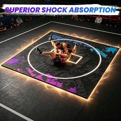 VOVERTAC Foldable Wrestling Mat - 3cm Thick Foam BJJ Mats for Home, Folding Wrestling Mats for Garage, Non-Slip Jiu Jitsu Mats for Grappling, Judo, Martial Arts, Kids & Outdoor