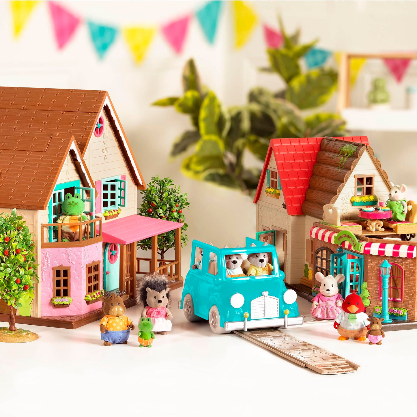 Li'l Woodzeez – Tickle – Your – Taste – Buds Bakery Dollhouse Playset with Furniture & Accessories for Pretend Play, Miniature Toy Food & Kitchen Set, 3+ Years