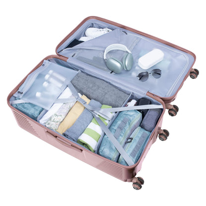Traveler's Choice Ultimax II Polycarbonate Hardside Luggage with Spinner Wheels, Rose Pink, 31-Inch Large Trunk