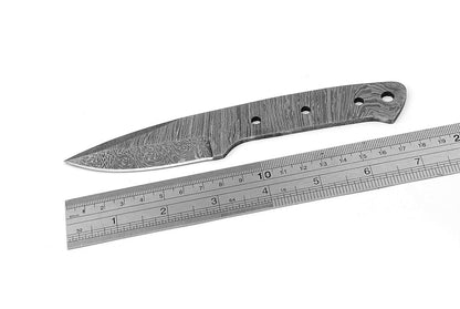 ColdLand 7" Damascus Steel Knife Making Kits - Knife Making Supplies Include Blank Blade, Brass Pin, Sheath, Wood Handle Scales - Build your Own NB113