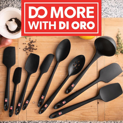 DI ORO 6-Piece Silicone Spatula Set - Rubber Kitchen Utensils for Baking, Cooking & Mixing - Heat-Resistant 600°F BPA Free Spatulas for Nonstick Cookware - Dishwasher Safe (Cinnamon)