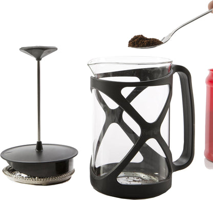 Primula 6CUP Tempo Rich, Non-Bitter Coffee - French Press Design, Easy to Use, Makes 6 Cups, Black