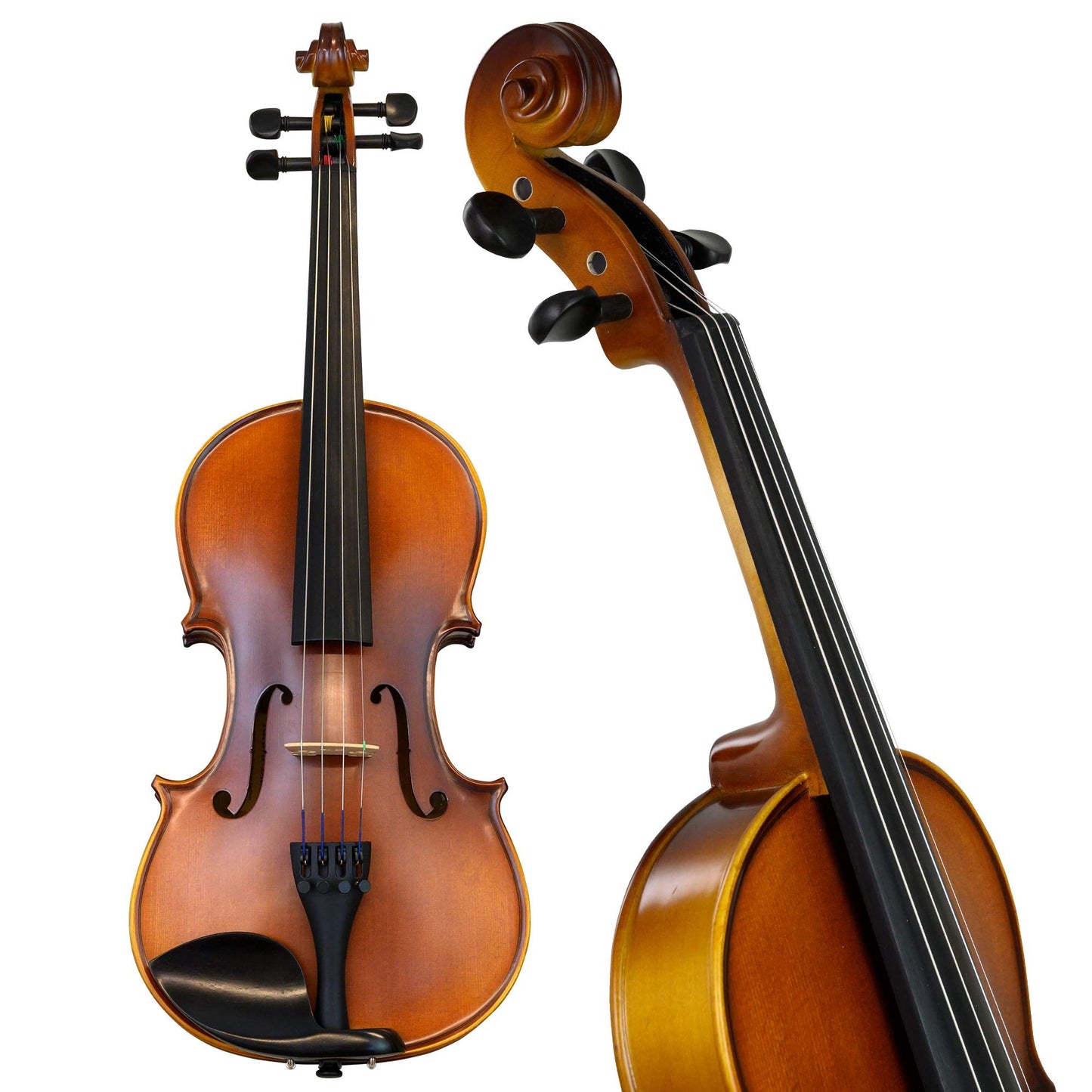 Ricard Bunnel G2 Violin Outfit 1/8 Size - Carrying Case and Accessories Included - Solid Maple Wood and Ebony Fittings By Kennedy Violins