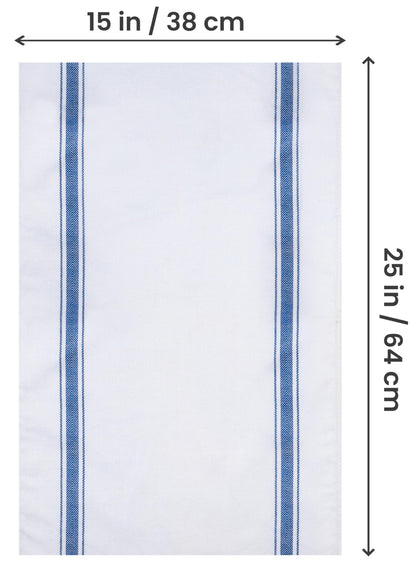Utopia Towels Blue Dish Towels [12 Pack - 15 x 25 Inches] 100% Ring Spun Cotton Highly Absorbent & Reusable Cleaning Bar, Tea, Kitchen and Dishcloths Set - 200 GSM