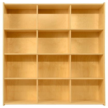 Contender 12 Big Cubby Storage Shelf, Montessori Cabinets for Organizing Art and Craft Supplies, Hard Wood Cabinets Perfect for Classrooms, Offices and Homes