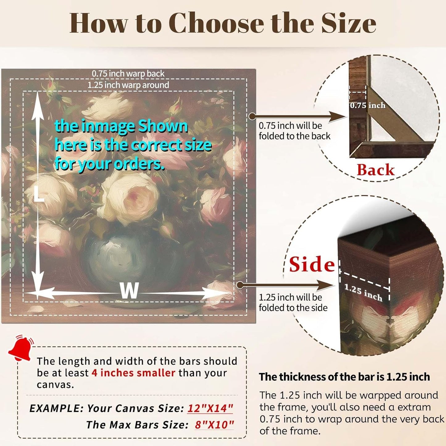18x28 1.25" DIY Canvas Stretcher Bars, Gallery Depth White Pine Wood Frame Kit, Self-Adhesive & Tool-Free Assembly