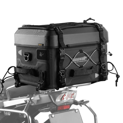 Rhinowalk Motorcycle Tail Bag 36L Hard Shell Top Case Waterproof Rear Pack with Expandable Capacity and MOLLE System (MFT2305)
