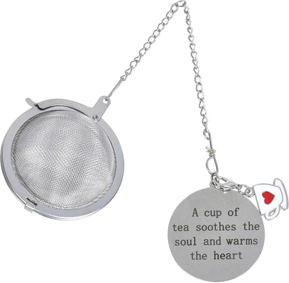 Stainless Steel Tea Infuser Tea Ball with Cup Charm for Loose Leaf Tea Strainer