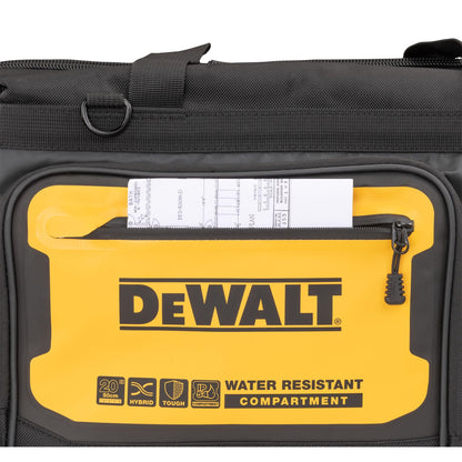 DEWALT Tool Bag, Water Resistant, Hard Bottom, 20-inch, Professional Tool Tote with Organization (DWST560104)