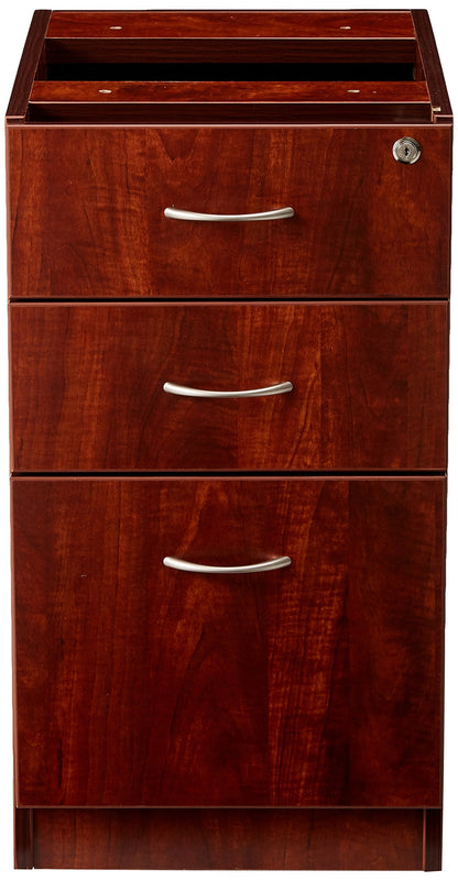 Lorell LLR69604 69000 Series Free Standing Fixed Pedestals, Cherry