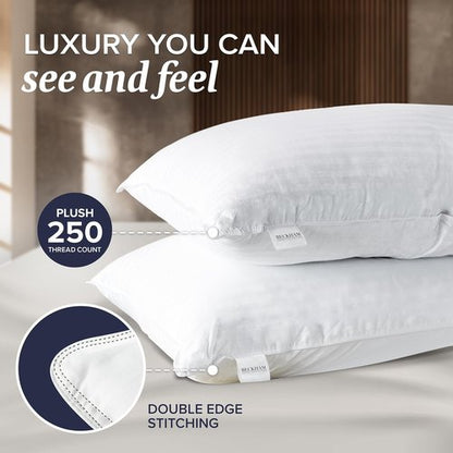 Beckham Hotel Collection Bed Pillows - Soft Down Alternative Set of 2 for All Sleep Positions | Standard/Queen Size