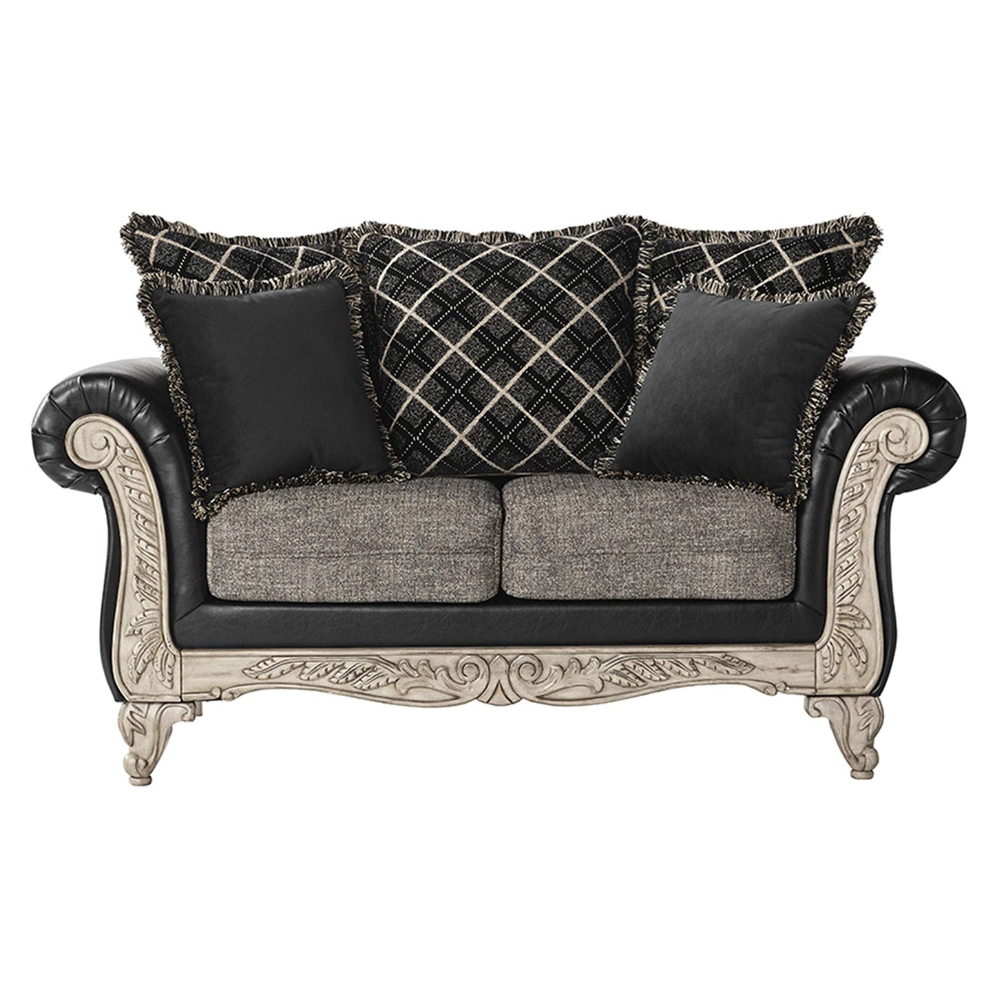 Roundhill Furniture San Marino Love Seats, Ebony