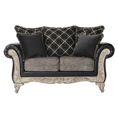 Roundhill Furniture San Marino Love Seats, Ebony