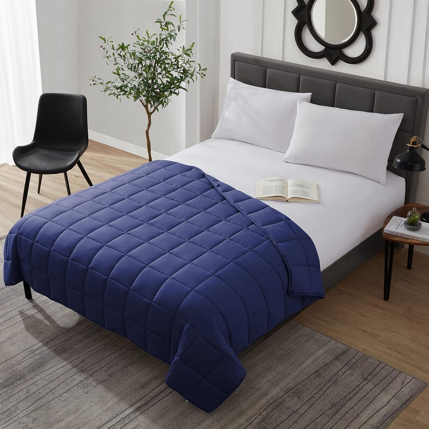 40"x60" 10lbs Summer L'AGRATY Weighted Blanket - Cooling Breathable Microfiber Material with Glass Beads Small Blanket