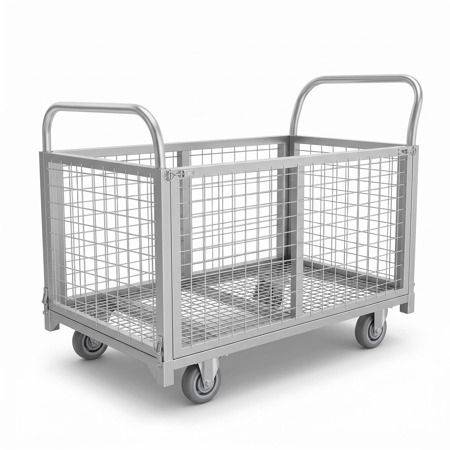 Silver Warehouse Storage Cart, Moving Cart for Large Dogs Travel, 661lb Weight Capacity