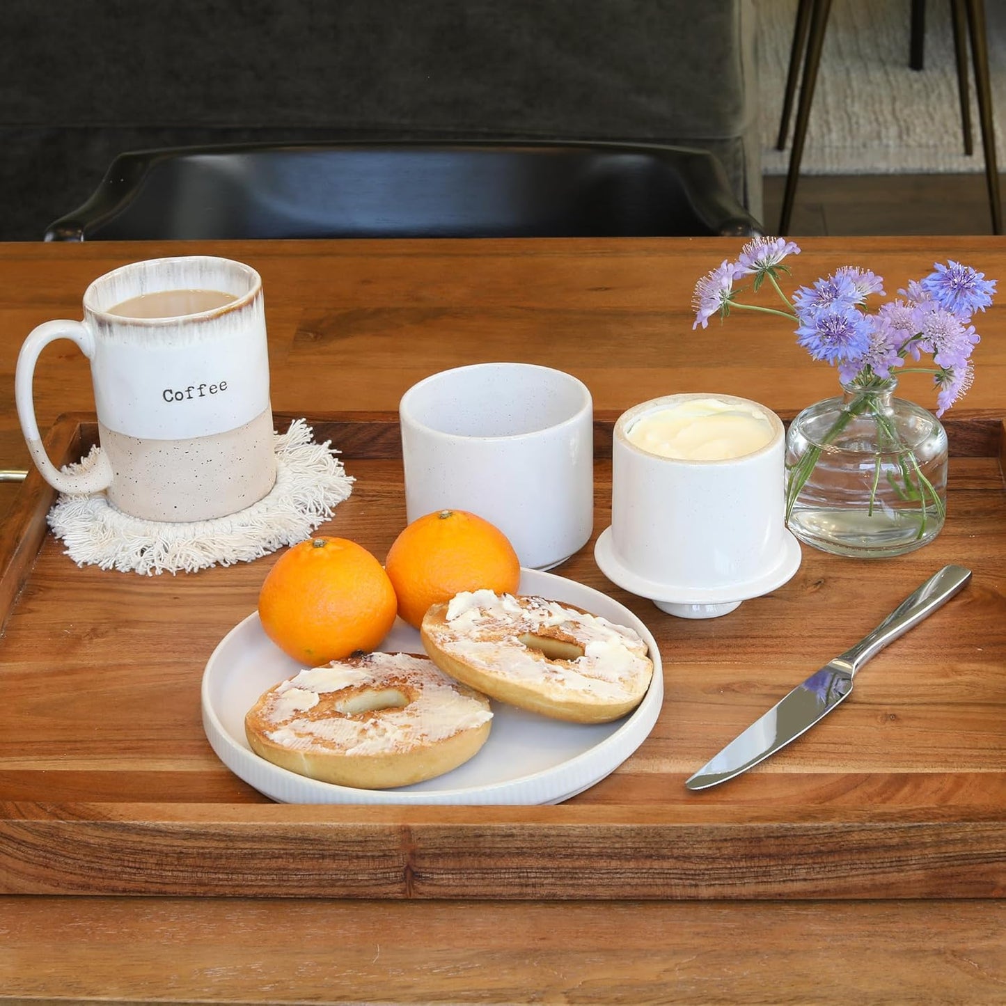 Countertop Beautiful Ceramic Butter Crock For Kitchen Premium Container with Water Seal is Perfect to Keep Your Butter