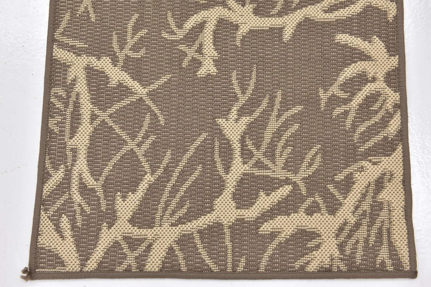 Unique Loom Outdoor Botanical Collection Area Rug - Brown/Beige Branch (2' x 3' 1" Rectangle)