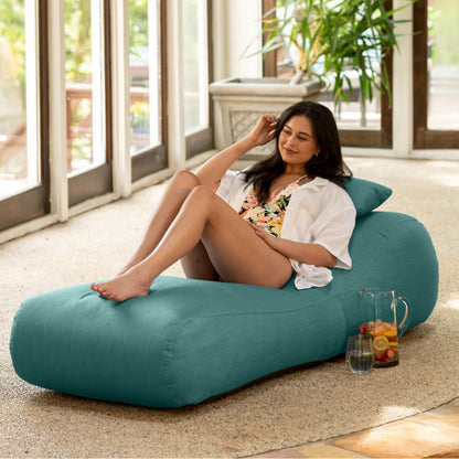 Jaxx Arlo Outdoor Bean Bag Sun Lounger - Pool and Patio Chaise Recliner, Breeze