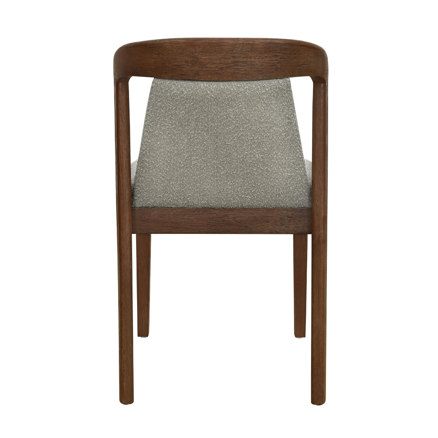 Christopher Knight Home Falei Boucle Upholstered Dining Chair Set of 2, Curved Backrest Kitchen Side Chair, Wooden Armless Dining Room Chair, Extra Seat for Living Room, Walnut+Light Brown