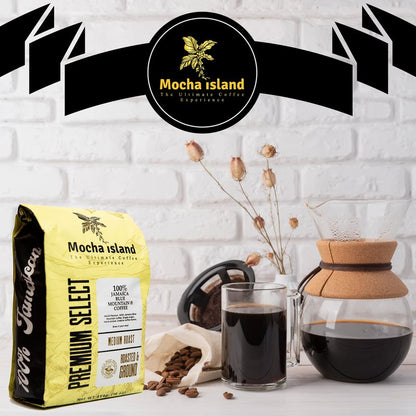 Mocha Island Blue Mountain Coffee (Blue Mountain Coffee Ground, 1lb)