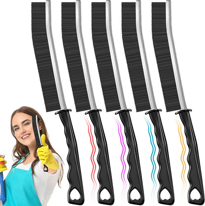 Hard Bristle Crevice Cleaning Brush, Pack of 5, Multifunctional Tools for Bathroom, Shower, Grout, Household Use