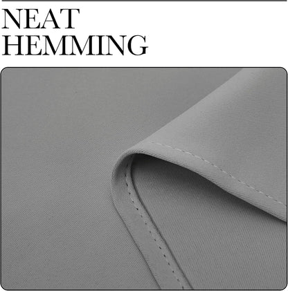 NICETOWN Silver Grey Room Darkening Curtain Panels - 86" Long | Heat-Blocking Drapes for RV & Studio (55" Width, 2 Panels)