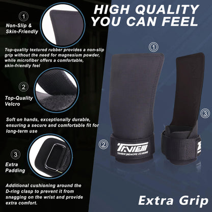 Wrist Straps for Weightlifting for Maximum Grip Support - Lifting Deadlift Strap & Weight Lifting Grips Gloves for Working Out Pull Up Deadlifting & Shrugs