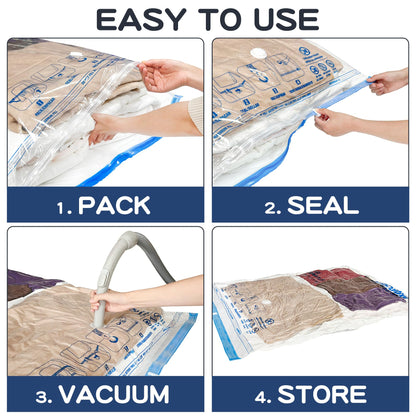 XXL Jumbo Vacuum Storage Bags, 47''X35'' Extra Large Space Bags for Blanket, Bedding, Comforters (4-XXL)