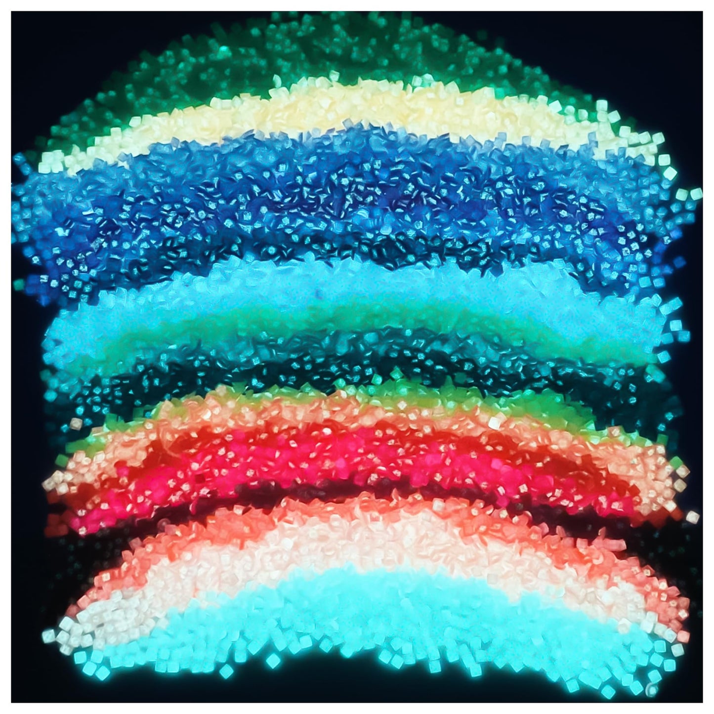 Glow in the Dark Diamond Painting Beads for Diamonds Dots Accessories, 20 Colors Square Diamond Painting Drills Flatback Rhinestones for Crafts, Bead Art Gem Art, 20000PCS
