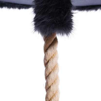 Aesthetic Cat Tree Tower for Large Cats, Large Cat Tree for Maine Coon Indoor Cats with Faux Fox Fur, Solid Wood Sisal Scratching Post, Hammock, Perches, Platform, Toy Ball